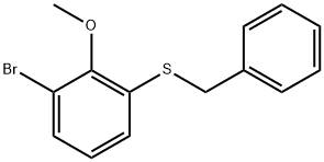 1-Bromo-2-methoxy-3-[(phenylmethyl)thio]benzene Structure