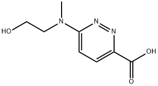 3-Pyridazinecarboxylic acid, 6-[(2-hydroxyethyl)methylamino]- Structure