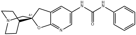 Urea, N-phenyl-N'-(2'R)-spiro[1-azabicyclo[2.2.2]octane-3,2'(3'H)-furo[2,3-b]pyridin]-5'-yl- Structure