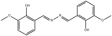 Benzaldehyde, 2-hydroxy-3-methoxy-, (2E)-2-[(2-hydroxy-3-methoxyphenyl)methylene]hydrazone, [C(E)]- Structure