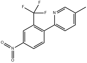 Pyridine, 5-methyl-2-[4-nitro-2-(trifluoromethyl)phenyl]- Structure