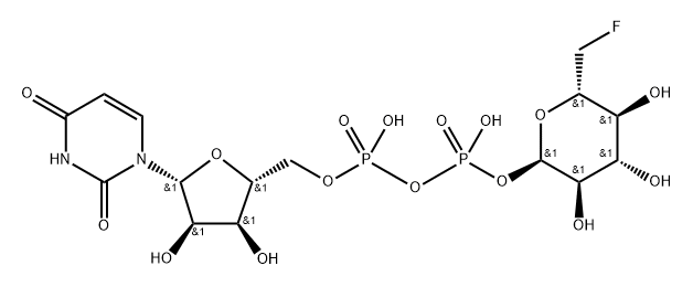 UDP-6-deoxy-6-fluoro-D-glucose Structure