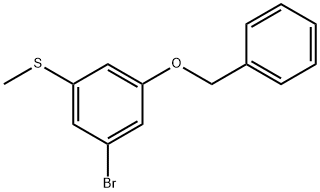 1-Bromo-3-(methylthio)-5-(phenylmethoxy)benzene Structure