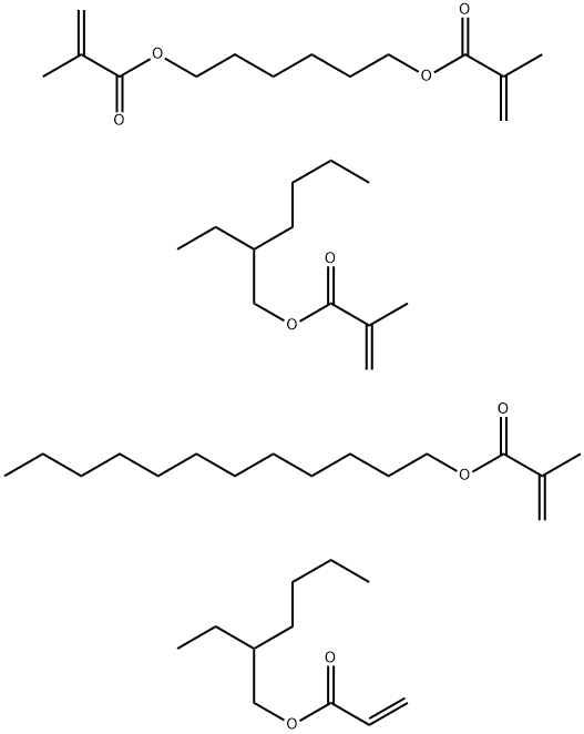 2-Propenoic acid, 2-methyl-, 1,6-hexanediyl ester, polymer with dodecyl 2-methyl-2-propenoate, 2-ethylhexyl 2-methyl-2-propenoate and 2-ethylhexyl 2-propenoate Structure