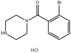 Methanone, (2-bromophenyl)-1-piperazinyl-, hydrochloride (1:1) Structure