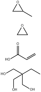 Oxirane, methyl-, polymer with oxirane, ether with 2-ethyl-2-(hydroxymethyl)-1,3-propanediol (3:1), 2-propenoate Structure