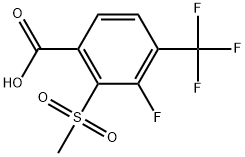 3-Fluoro-2-(methylsulfonyl)-4-(trifluoromethyl)benzoic acid Structure