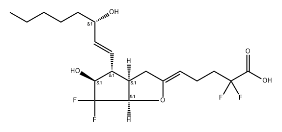 2,2,10,10-테트라플루오로-13-디하이드로-pgi2 구조식 이미지