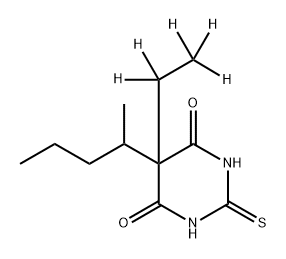 5-(1,1,2,2,2-pentadeuterioethyl)-5-pentan-2-yl-2-sulfanylidene-1,3-diazinane-4,6-dione Structure