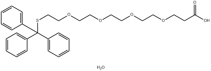 Trt-PEG4-C2-acid hydrate Structure