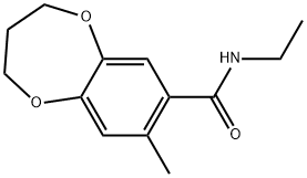 N-Ethyl-3,4-dihydro-8-methyl-2H-1,5-benzodioxepin-7-carboxamide Structure