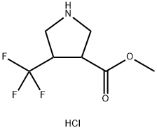 Methyl 4-(trifluoromethyl)pyrrolidine-3-carboxylate hydrochloride 구조식 이미지