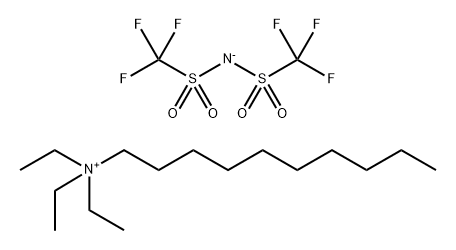 1-Decanaminium, N,N,N-triethyl-, salt with 1,1,1-trifluoro-N-[(trifluoromethyl)sulfonyl]methanesulfonamide (1:1) 구조식 이미지