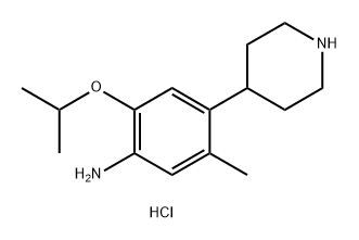 5-메틸-2-(1-메틸에톡시)-4-(4-피페리디닐)-벤세나민염산염(1:1) 구조식 이미지