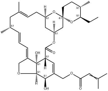 Milbemycin B, 5-O-demethyl-28-deoxy-6,28-epoxy-25-ethyl-26-[(3-methyl-1-oxo-2-buten-1-yl)oxy]-, (6R,25R)- Structure