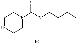 Piperazine-1-carboxylic acid butyl ester hydrochloride salt Structure