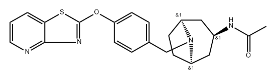 Acetamide, N-[(3-endo)-8-[[4-(thiazolo[4,5-b]pyridin-2-yloxy)phenyl]methyl]-8-azabicyclo[3.2.1]oct-3-yl]- Structure