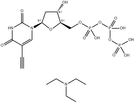 Uridine 5'-(tetrahydrogen triphosphate), 2'-deoxy-5-ethynyl- triethylamine 구조식 이미지
