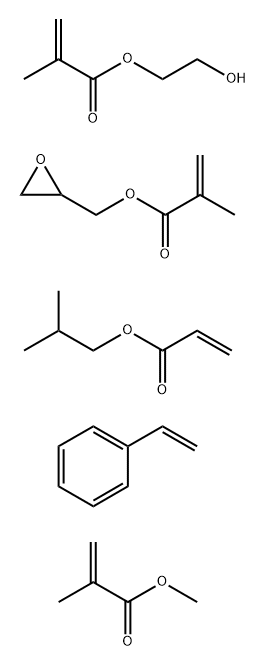 2-프로펜산,2-메틸-,2-히드록시에틸에스테르,에테닐벤젠중합체,메틸2-메틸-2-프로페노에이트,2-메틸프로필2-프로페노에이트및옥시라닐메틸2-메틸-2-프로페노에이트 구조식 이미지