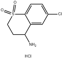 4-amino-6-chlorothiochromane 1,1-dioxide  hydrochloride Structure