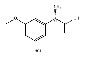 (S)-2-amino-2-(3-methoxyphenyl)acetic acid hydrochloride Structure