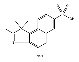 1H-Benz[e]indole-7-sulfonic acid, 1,1,2-trimethyl-, sodium salt (1:1) Structure