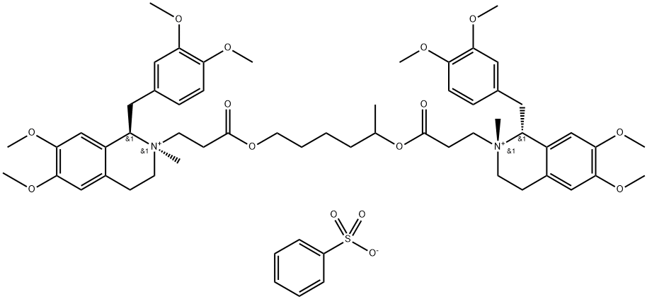 (R)-cis-5ξ-Methyl Atracurium Dibesylate 구조식 이미지