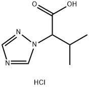 3-Methyl-2-(1H-1,2,4-triazol-1-yl)butanoic acid hydrochloride Structure