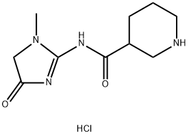 N-(1-Methyl-4-oxo-4,5-dihydro-1H-imidazol-2-yl)piperidine-3-carboxamide hydrochloride Structure