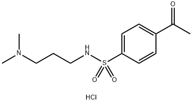 N-[3-(Dimethylamino)propyl]-4-acetylbenzene-1-sulfonamide hydrochloride Structure