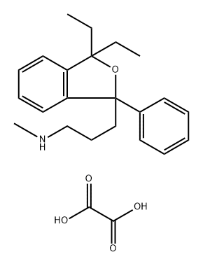 3-(3,3-Diethyl-1-phenyl-1,3-dihydro-2-benzofuran-1-yl)-N-methyl-1-propanamine oxalate Structure