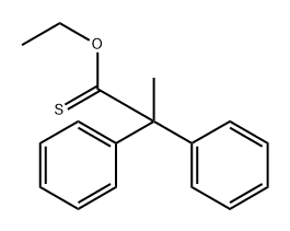 Benzeneethanethioic acid, α-methyl-α-phenyl-, O-ethyl ester Structure