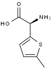 2-Thiopheneacetic acid, α-amino-5-methyl-, (αR)- 구조식 이미지