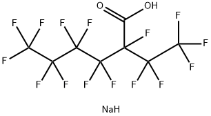 Hexanoic acid, 2,3,3,4,4,5,5,6,6,6-decafluoro-2-(1,1,2,2,2-pentafluoroethyl)-, sodium salt (1:1) Structure