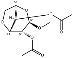 Methyl 2,4-di-O-acetyl-3,6-anhydro-β-D-glucopyranoside Structure