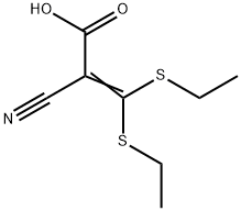 2-cyano-3,3-bis(ethylthio)acrylic acid Structure