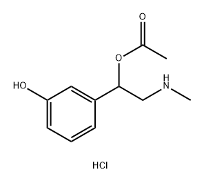 1-(3-Hydroxyphenyl)-2-(methylamino)ethyl Acetate Hydrochloride 구조식 이미지