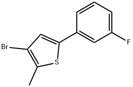 3-Bromo-5-(3-fluorophenyl)-2-methylthiophene Structure