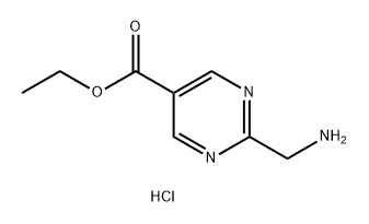 [5-(ethoxycarbonyl)pyrimidin-2-yl]methanaminium chloride Structure