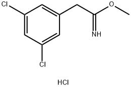 Benzeneethanimidic acid, 3,5-dichloro-, methyl ester, hydrochloride (1:1) 구조식 이미지