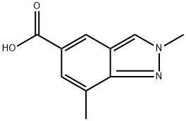 2,7-Dimethyl-2H-indazole-5-carboxylic acid Structure