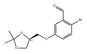 (S)-2-bromo-5-((2,2-dimethyl-1,3-dioxolan-4-yl)methoxy)benzaldehyde Structure