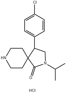 4-(4-Chlorophenyl)-2-isopropyl-2,8-diazaspiro[4.5]decan-1-one hydrochloride Structure