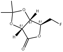 5-deoxy-5-fluoro-2,3-O-isopropylidene-D-ribono-1,4-lactone Structure