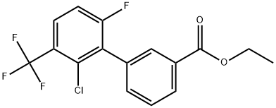 Ethyl 2'-chloro-6'-fluoro-3'-(trifluoromethyl)[1,1'-biphenyl]-3-carboxylate Structure