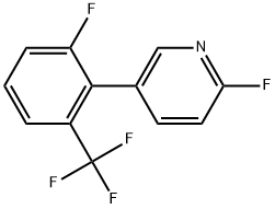 2-Fluoro-5-[2-fluoro-6-(trifluoromethyl)phenyl]pyridine Structure