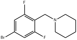 1-(4-Bromo-2,6-difluorophenyl)methylpiperidine Structure