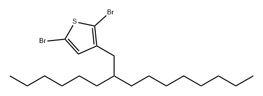 2,5-Dibromo-3-(2-hexyldecyl)thiophene Structure