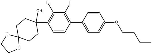 8-(4'-Butoxy-2,3-difluoro[1,1'-biphenyl]-4-yl)-1,4-dioxaspiro[4.5]decan-8-ol Structure