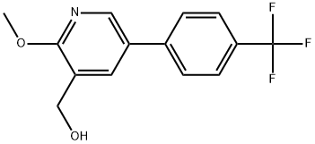 (2-methoxy-5-(4-(trifluoromethyl)phenyl)pyridin-3-yl)methanol Structure